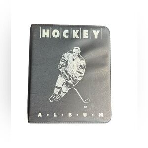 Black Hockey Card Album Binder